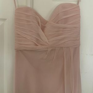Amsale 100% silk blush Bridesmaid Dress